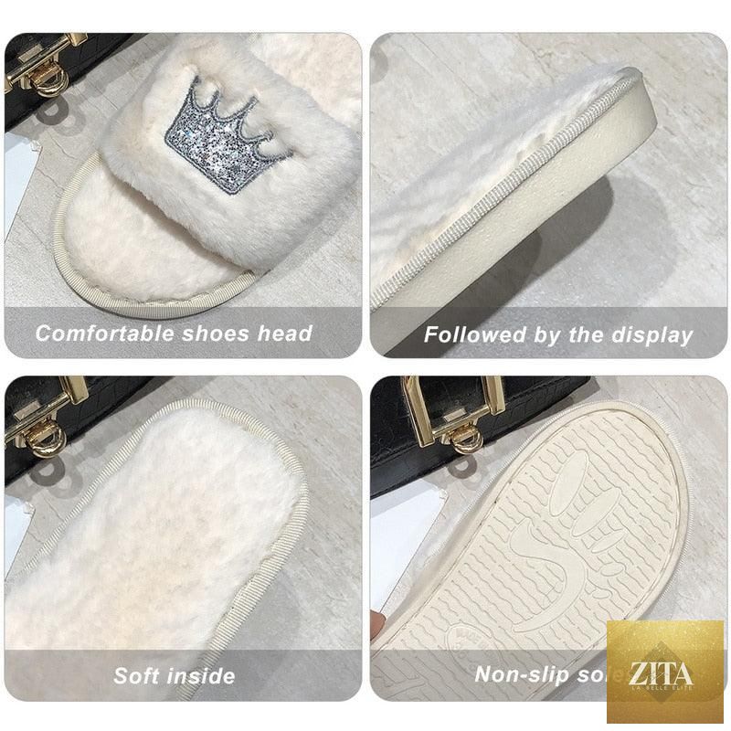 Stevvex women's fluffy faux fur slippers with open toe, heart shape design, memory foam insoles, soft indoor floor slides.
