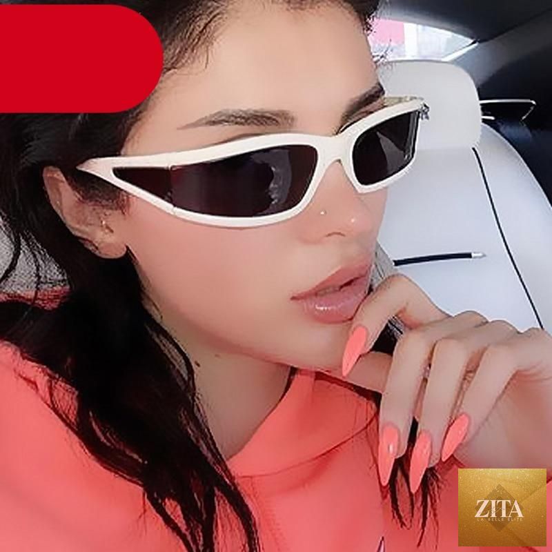 White modern Stevvex women's sunglasses with UV400 protection, lightweight frame, comfortable fit, and durable design.
