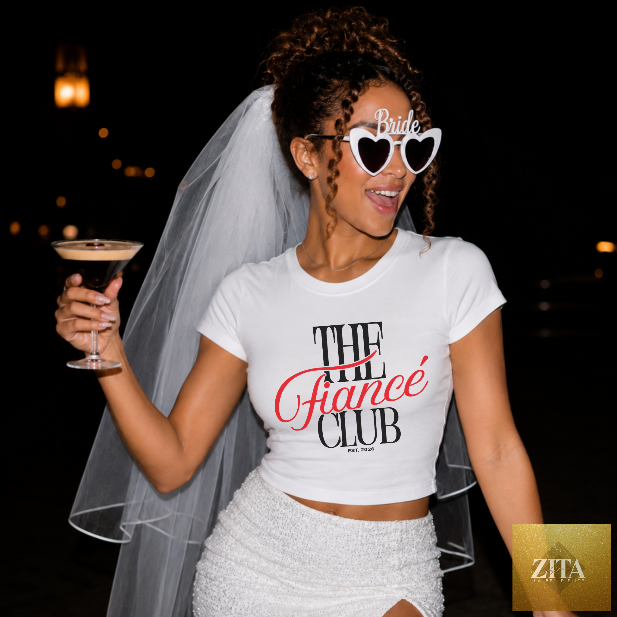 The Fiancé Club Est. 2026 Bride Baby Tee – Engagement & Bachelorette Shirt