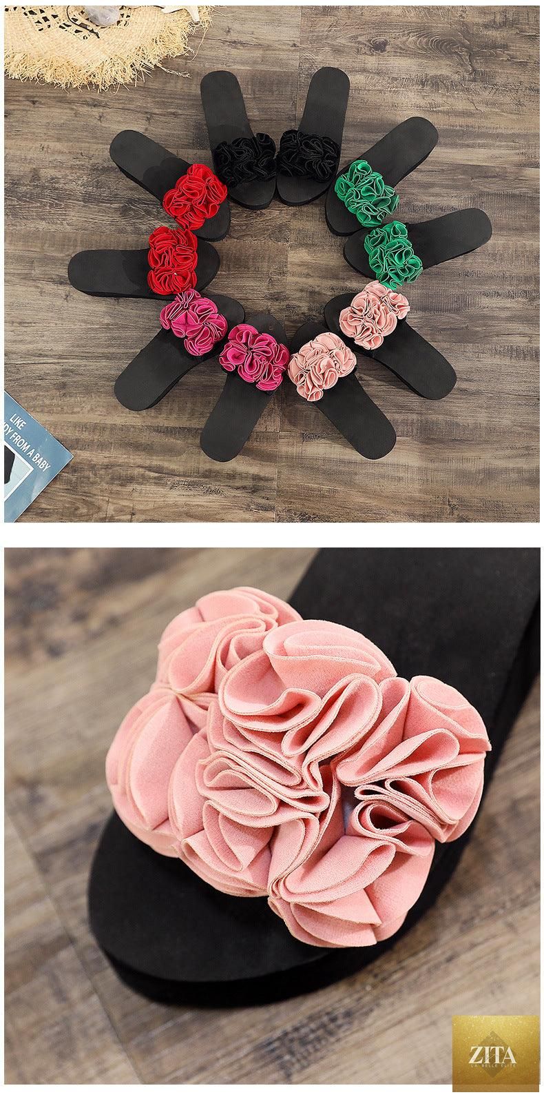 Women Stevvex bow summer sandals with high heels, platform, flower design, suitable for indoor, outdoor, beach, and casual wear.
