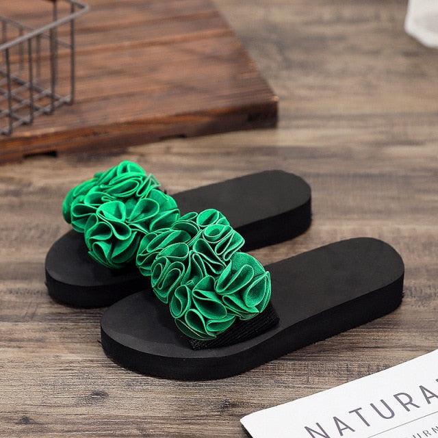 Women Stevvex bow summer sandals with high heels, platform flip-flops, casual flower design, suitable for indoor, outdoor, and beach wear.