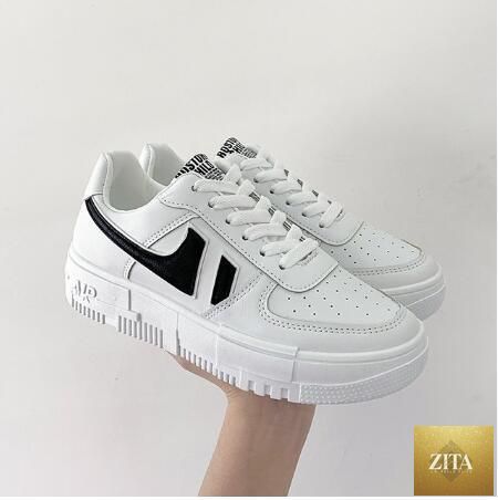 Women Stevvex colorful sneakers with flat thick soles, lightweight design, breathable air cushion, ideal for walking, running, and gym.