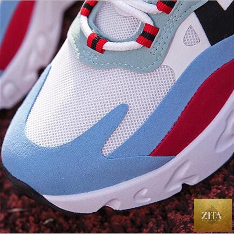 Women Stevvex colorful casual sneakers with flat thick sole, lightweight air cushion, breathable fabric, ideal for walking and running.