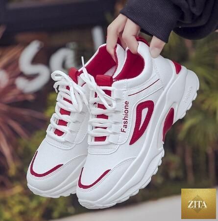 Women Stevvex colorful casual sneakers with flat thick sole, lightweight design, breathable fabric, ideal for walking and running.