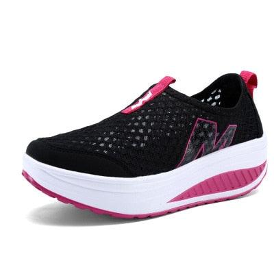 Women’s breathable Air Mesh sneakers by Stevvex, lightweight casual sports shoes, with platform design for walking and fitness.