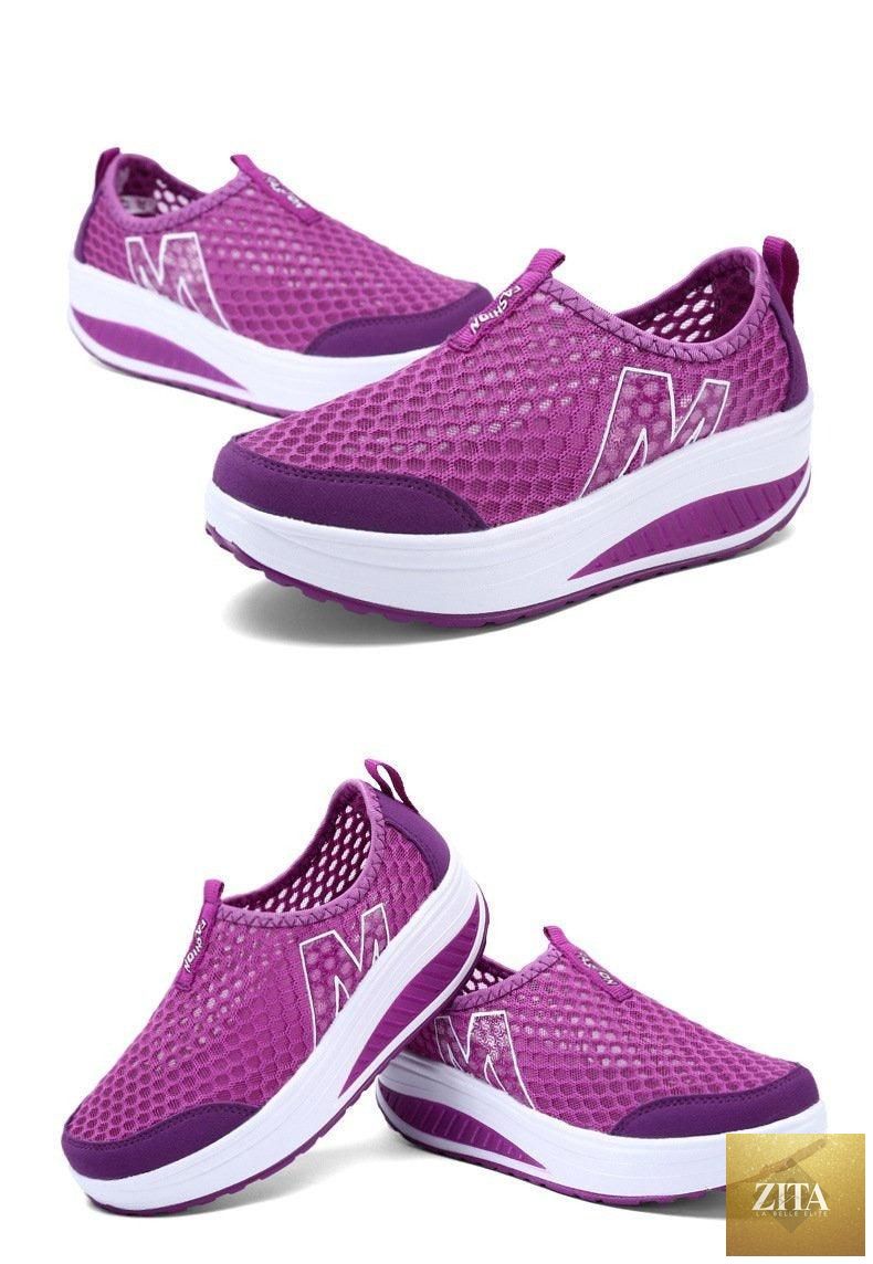 Women Stevvex casual sneakers with breathable air mesh, platform design, suitable for walking, tennis, and fitness, lightweight and comfortable.