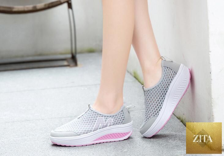 Women Stevvex casual sneakers with breathable air mesh, platform design, ideal for walking, tennis, and fitness, lightweight and comfortable.