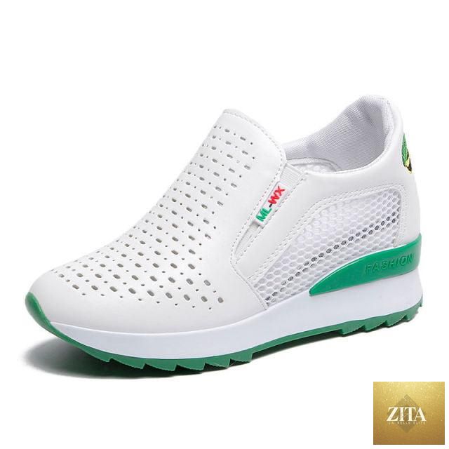 Women's Stevvex casual slip-on sneakers with mixed colors, high-top design, hidden heel, and platform for comfortable summer wear.