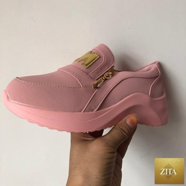 Women Stevvex elegant sneakers with thick soles, breathable mesh, lace-up design, and casual athletic style for comfortable walking.