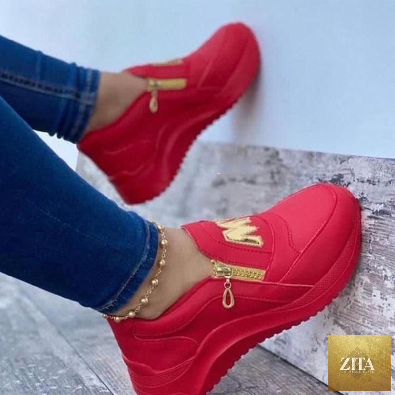 Women Stevvex elegant sneakers with thick soles, breathable mesh upper, lace-up design, suitable for casual and athletic wear.
