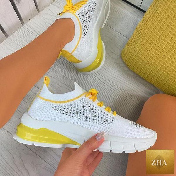 Women Stevvex elegant sneakers with thick soles, breathable mesh, lace-up design, suitable for casual, athletic, and road running use.