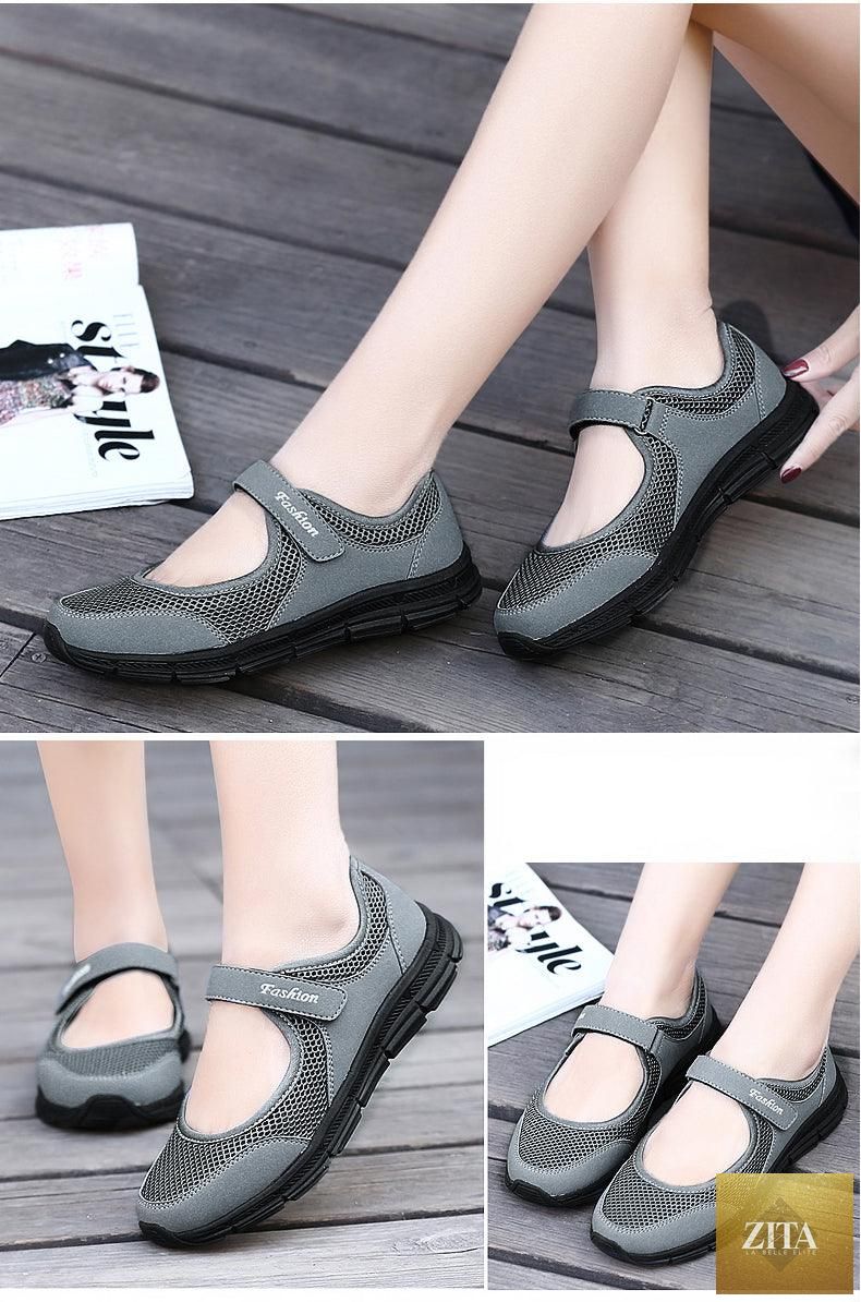 Women Flat Casual Fashion Breathable Mesh Tenis Shoes Women Summer Flat Soft Fashion Lightweight Slip-On Super Light Women Shoes