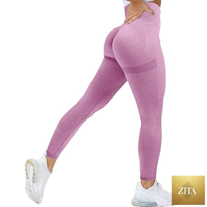 Women high waist seamless gym leggings by Stevvex, featuring push-up design, breathable fabric, and a snug fit for fitness and yoga.