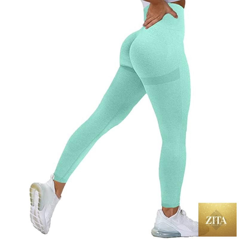 Women high waist seamless gym leggings by Stevvex, designed for yoga, workouts, with push-up and breathable fabric for active fitness.