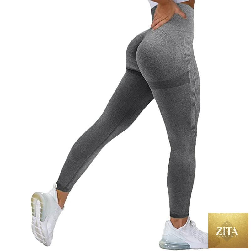 Women wearing high waist seamless leggings by Stevvex, designed for gym workouts, yoga, and fitness with push-up and breathable fabric.