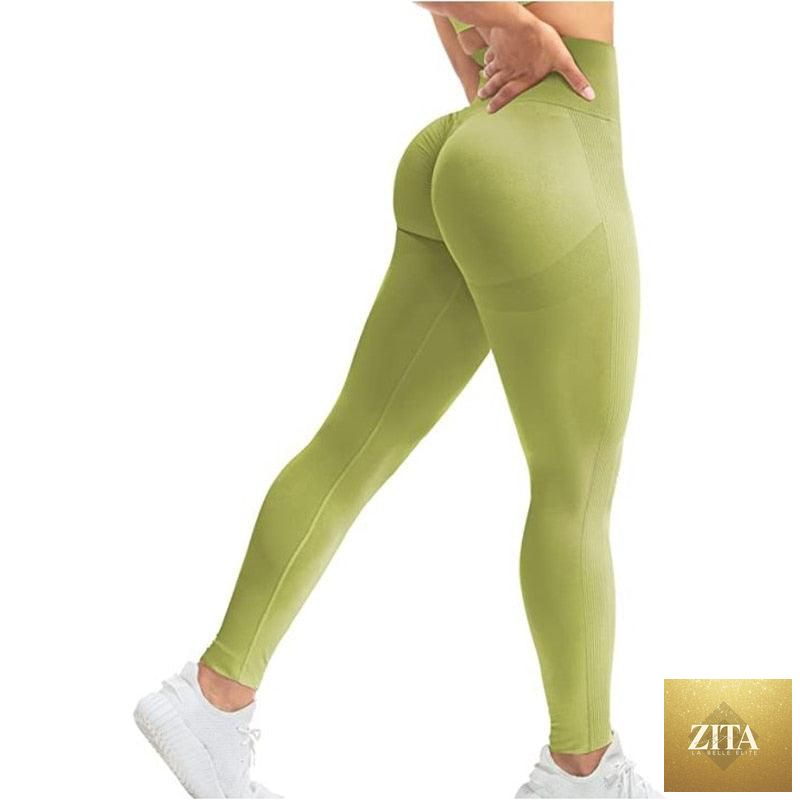 Women high waist seamless gym leggings by Stevvex, featuring a push-up design, breathable fabric, and a snug fit for workout and yoga.