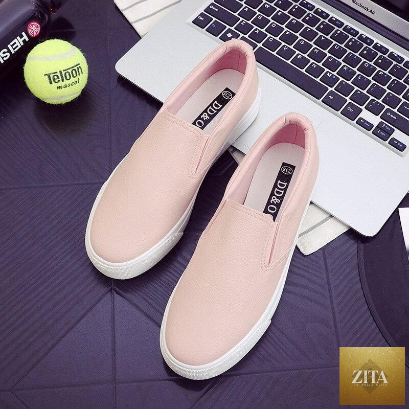 Women Stevvex leather espadrille sneakers with slip-on design, platform vulcanized soles, perfect for spring casual and sporty wear.