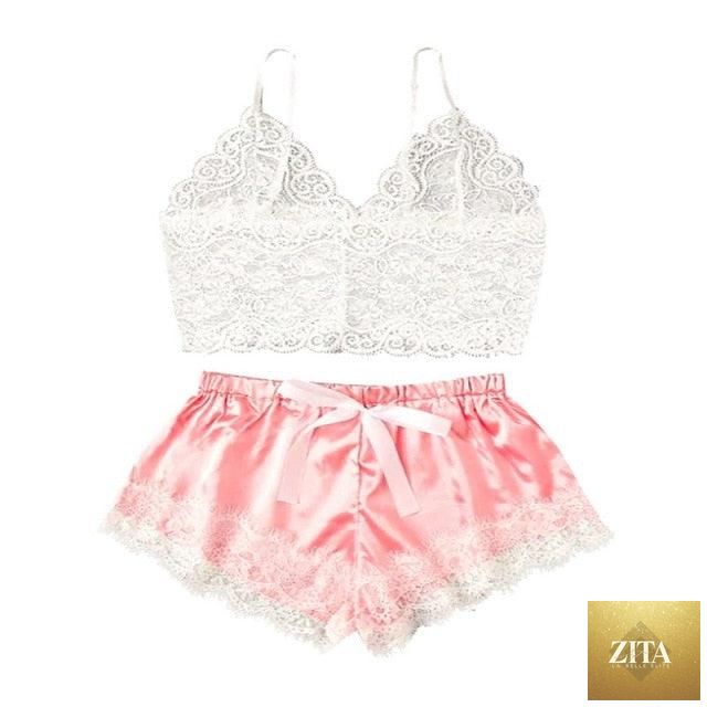 Stevvex women's luxury lace bra and panty set with strappy design, lightweight polyester sleepwear and comfortable fit.