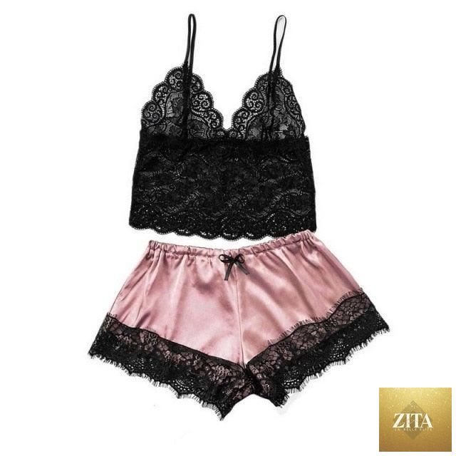 Women Stevvex luxury lace bra and panty set, 2-piece lingerie with strappy design, lightweight polyester sleepwear and underwear set.