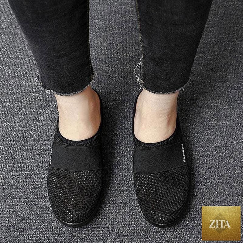 Women Mesh Lightweight Shoes by Stevvex, breathable slip-on clogs with air cushion soles, arch support, and thick bottom for outdoor walking.