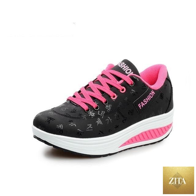 Women Stevvex modern sneakers with height-increasing flatform, lace-up leather design, breathable vulcanized shoes for casual walking.