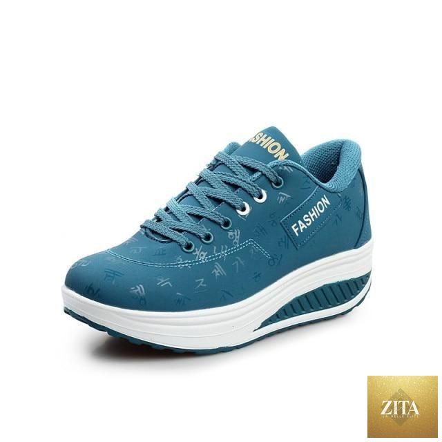 Women Stevvex modern sneakers with height-increasing flatform, lace-up leather design, breathable vulcanized shoes for casual and sport wear.