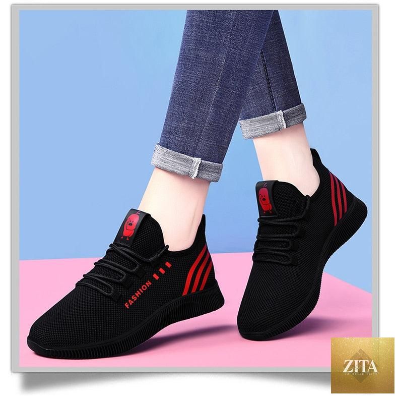 Women Stevvex running shoes with breathable air mesh upper, soft lightweight design, ideal for walking, jogging, and casual sports.