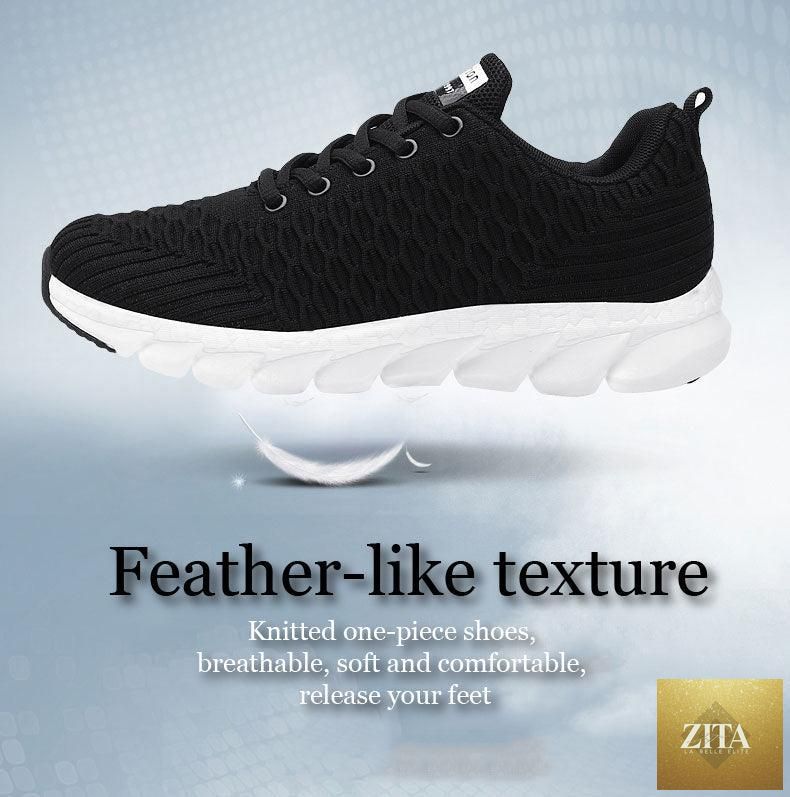 Women Stevvex running sneakers with breathable mesh, lightweight flat shoes, lace-up casual outdoor sports footwear.