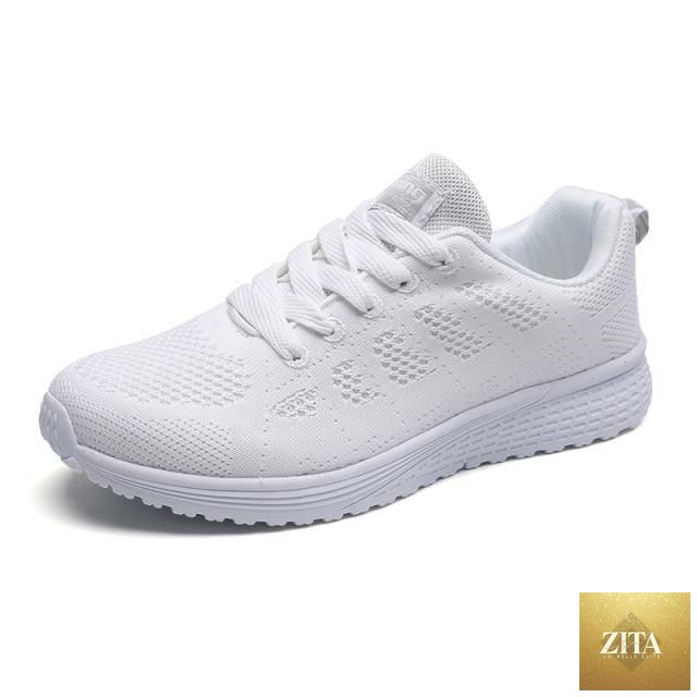 Women Stevvex running sneakers with breathable mesh, lightweight flat shoes, casual lace-up design, outdoor sports footwear.