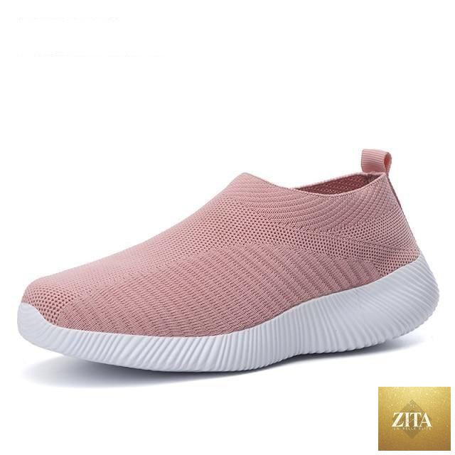 Stevvex women’s breathable running sneakers with mesh upper, lightweight flat shoes, casual lace-up design, outdoor athletic footwear.