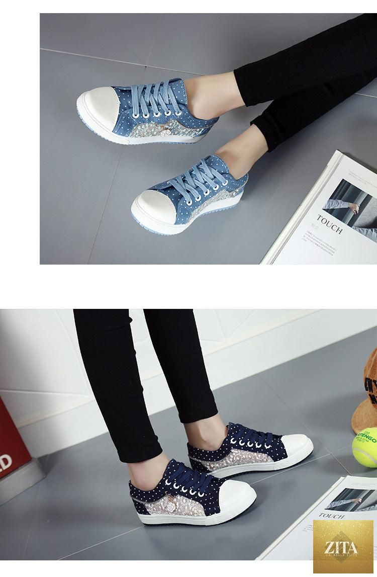 Women’s casual summer sneakers by Stevvex, breathable mesh low-top canvas shoes with lace-up design, ideal for walking and everyday wear.
