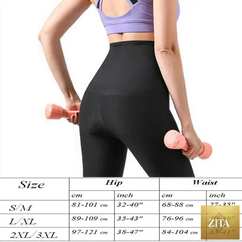Women wearing Stevvex hot thermo compression sauna pants, body shaper leggings for workout and weight loss, close-up of fabric and fit.