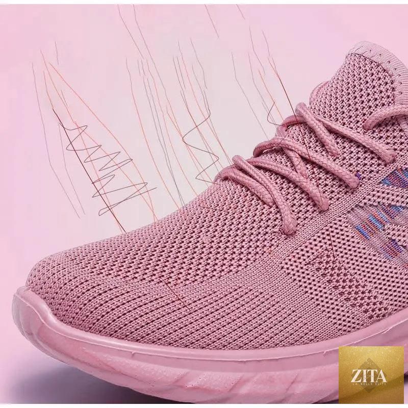 Women's Stevvex mesh breathable sneakers in soft, elegant design featuring casual spring style and luxury details.