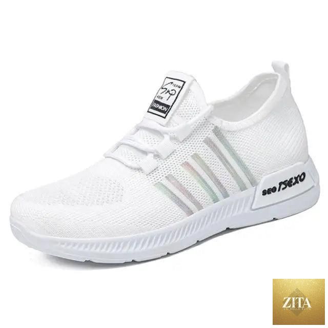 Women’s mesh breathable sneakers by Stevvex featuring a casual spring design with soft, elegant, luxury style.