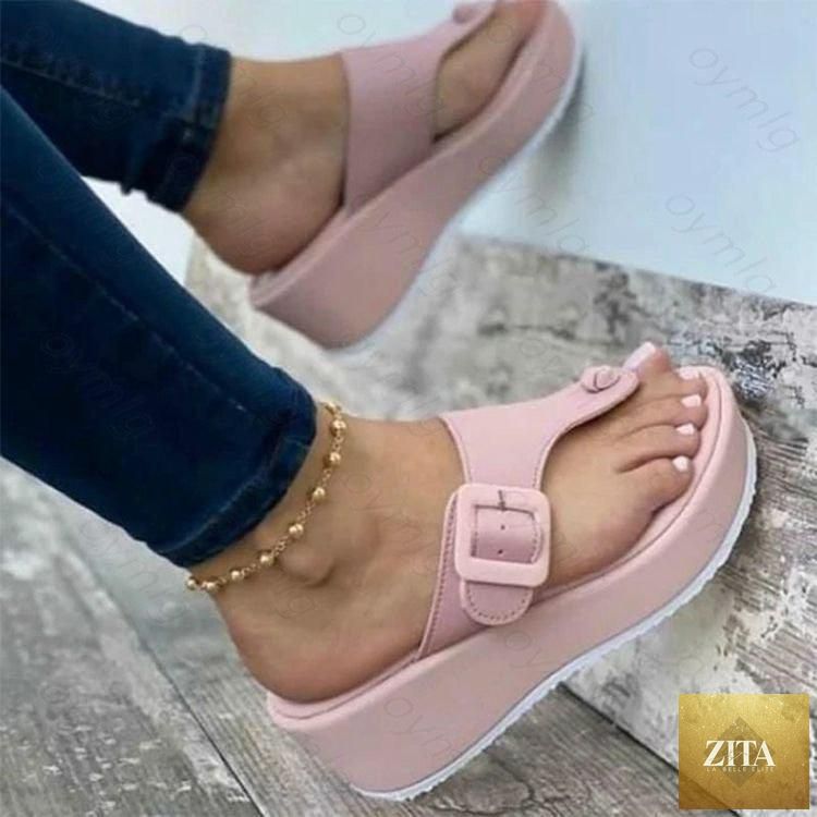 Stevvex women's summer sandals with leather straps, buckle closure, flat platform, non-slip soles, ideal for beach and casual wear.