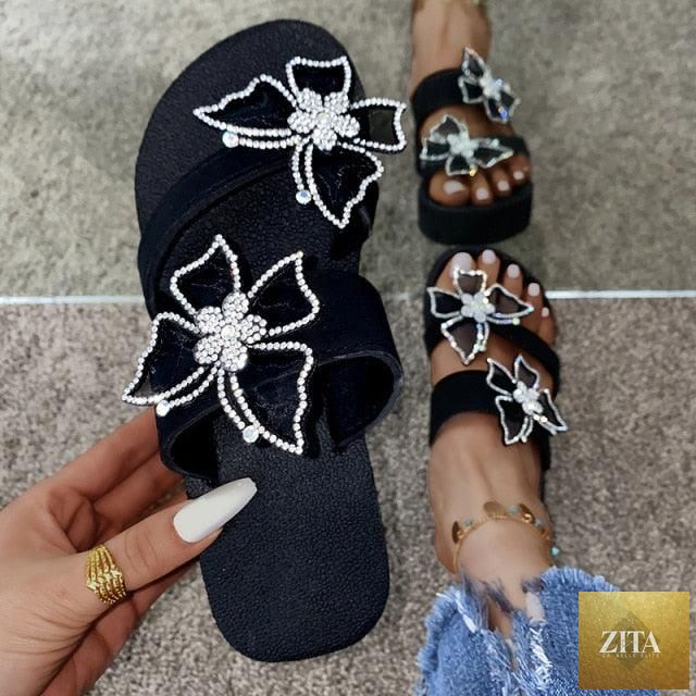 Pink women's open-toe platform sandals by Stevvex featuring butterfly design, elegant style, and comfortable dressy summer footwear.