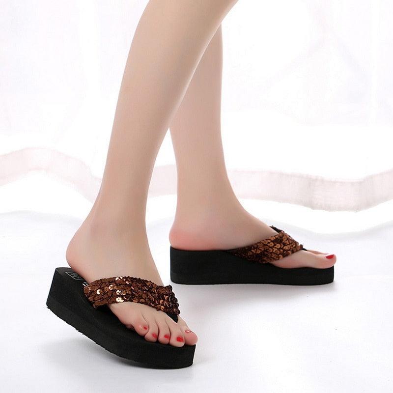 Pink women's summer sandals with open toe, butterfly design, platform heel, and stylish comfort from Stevvex.