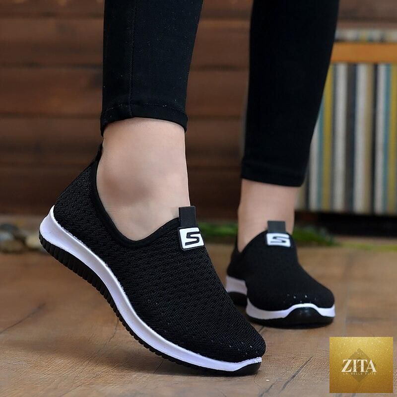 Women's Sneakers Espadrrilles Breathable Mesh Summer Shoes For Women Walking Solid Non Slip Casual Shoes Girls Tennis Slip On Sneakers Lightweight Comfortable Mesh Casual Sneakers