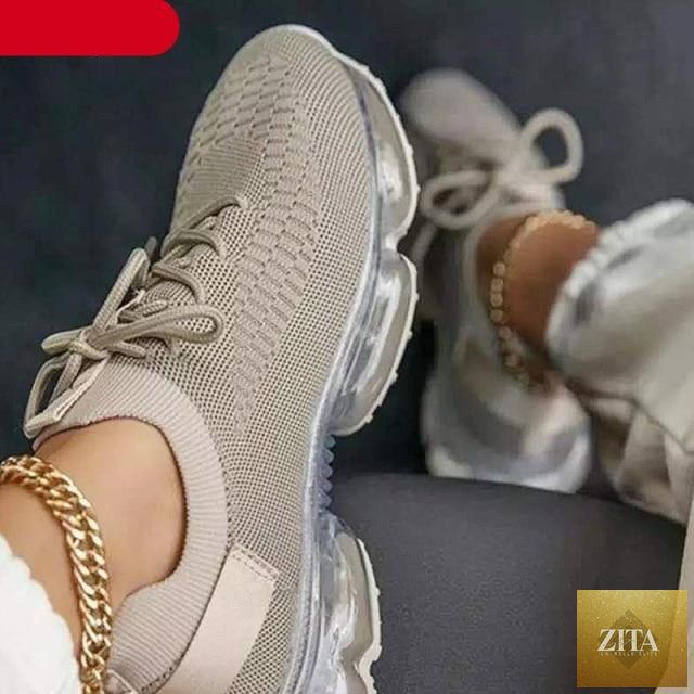 Women’s stylish Stevvex sneakers with air cushion sole, lightweight mesh design, suitable for running, walking, and athletic wear.
