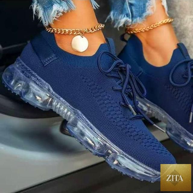 Women’s Stevvex stylish vulcanize sneakers with lightweight mesh, air cushion sole, ideal for running, walking, and summer fashion.