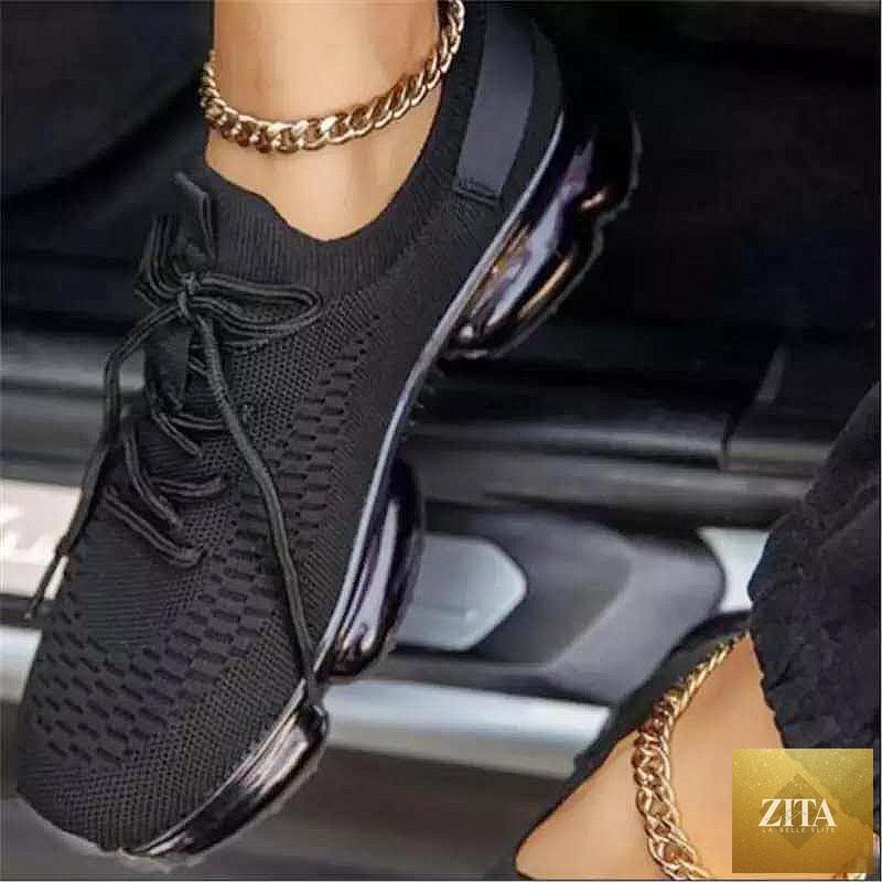 Women’s stylish Stevvex sneakers with mesh upper, air cushion sole, lightweight design, ideal for running, walking, and summer fashion.
