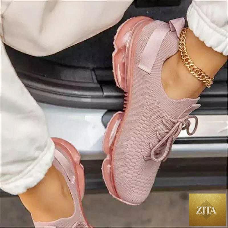 Women’s Stevvex stylish sneakers with air cushion sole, lightweight mesh design, ideal for running, walking, and summer fashion.
