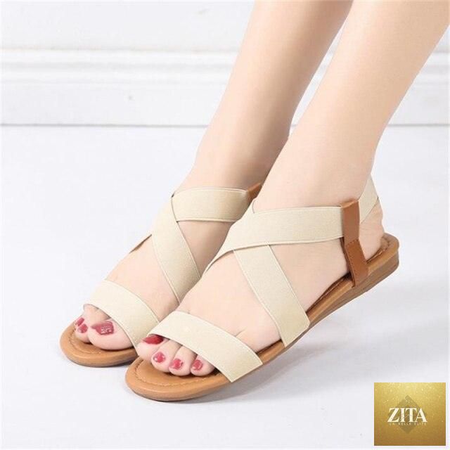 Stevvex women's breathable summer platform sandals with elastic ankle straps, soft cushioning, lightweight design, perfect for casual beach wear.