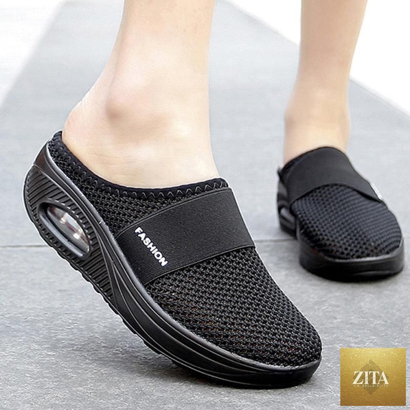 Women Stevvex fashion platform sandals with breathable mesh, lightweight design, cushioned sole, perfect for beach or casual wear.