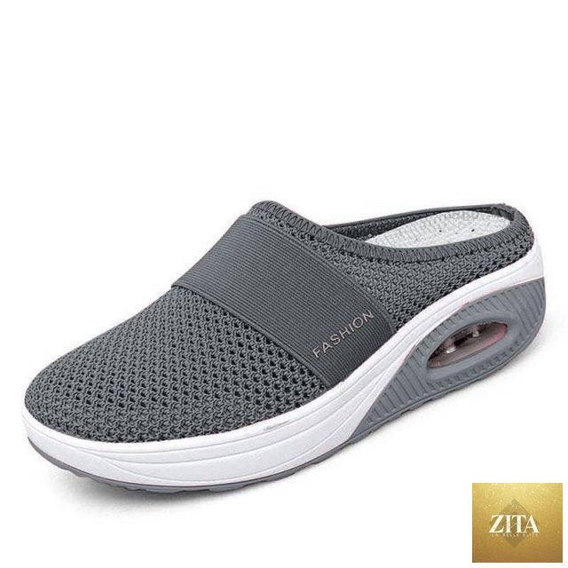 Women Stevvex fashion platform sandals with breathable mesh design, lightweight cushioned slip-ons, ideal for beach and casual wear.