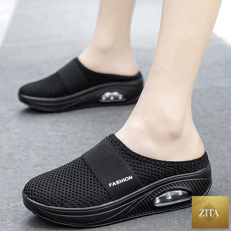 Women Stevvex fashion platform sandals with breathable mesh, lightweight design, cushioned sole, perfect for beach or casual wear.