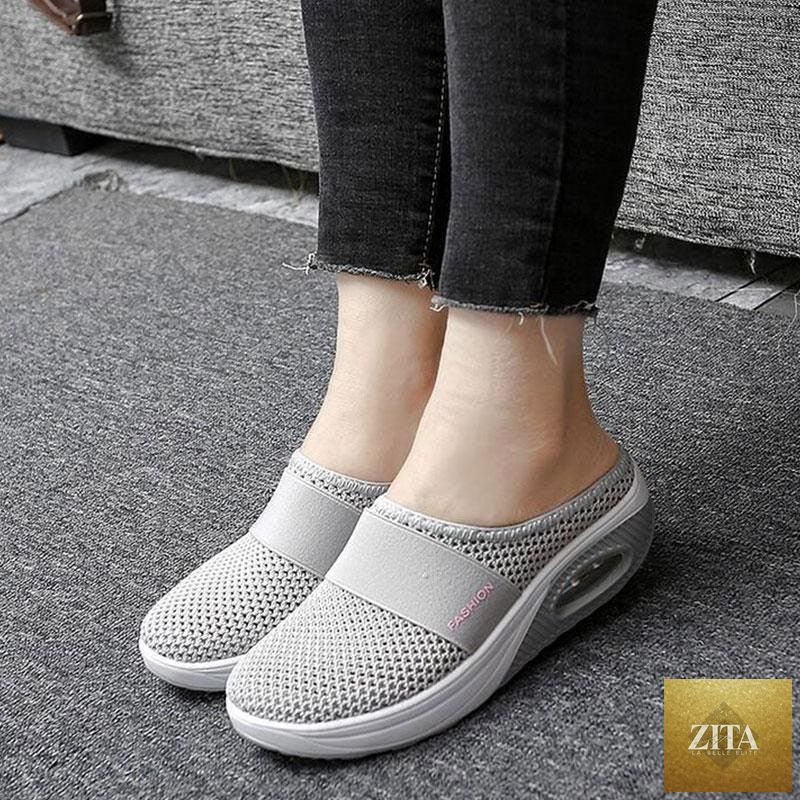 Women Stevvex fashion platform sandals with breathable mesh, lightweight design, air cushion sole, perfect for beach and casual wear.