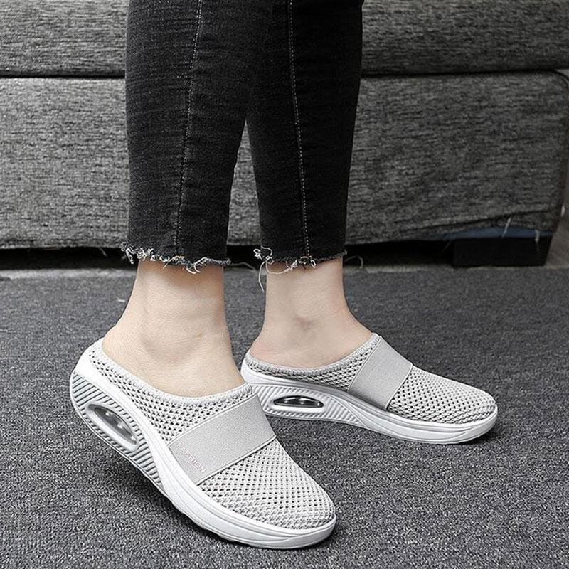 Women Stevvex fashion platform sandals with breathable mesh, lightweight design, air cushion sole, perfect for beach and casual wear.