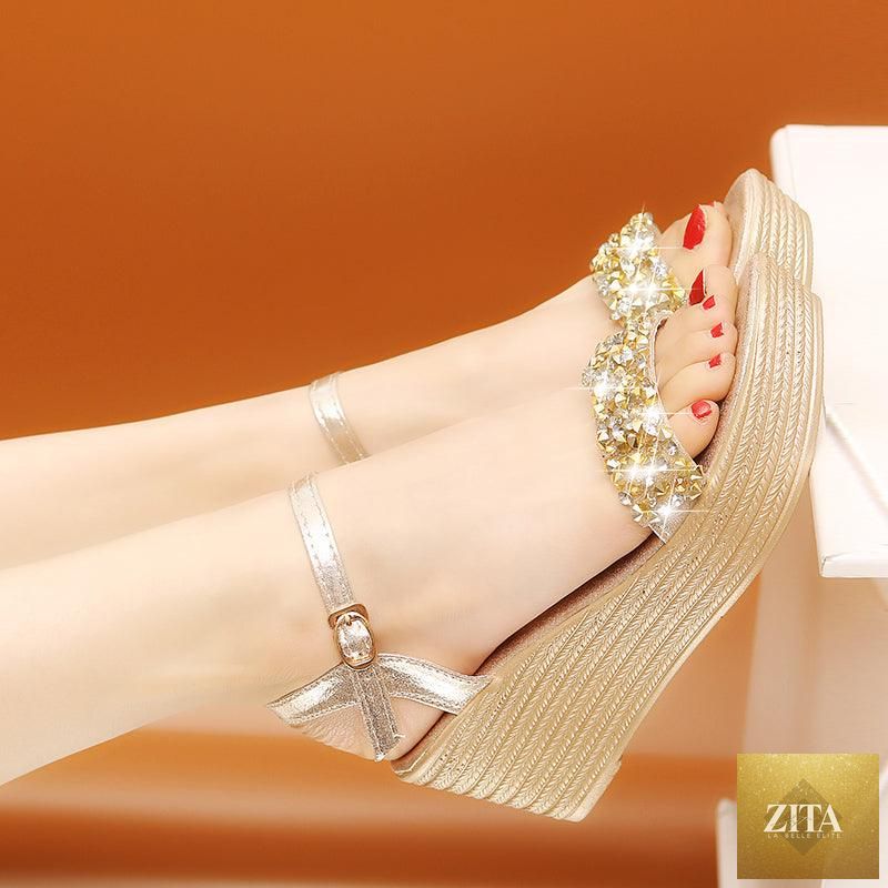 Women Stevvex summer platform espadrille sandals with buckle straps, peep toe, thick sole, slingback, open toe shoes for warm weather.