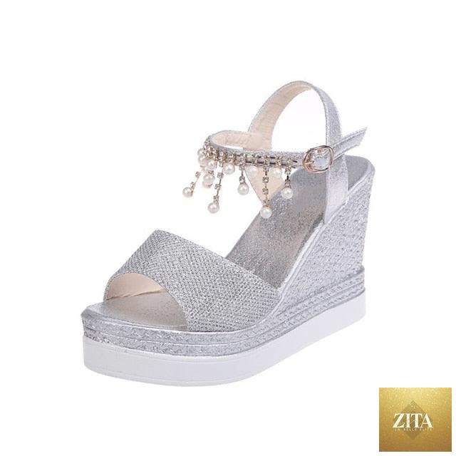 Stevvex women's summer platform espadrille sandals with buckle straps, peep toe, open toe, slingback, and thick bottom for stylish comfort.